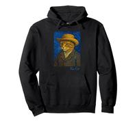 Van Gogh gato gatito amante autorretrato estilo artista Sudadera con Capucha