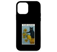 Van Gogh Gato Negro con Girasoles Gato Divertido Carcasa para iPhone 12 Mini