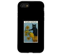 Van Gogh Gato Negro con Girasoles Gato Divertido Carcasa para iPhone SE (2020) / 7/8