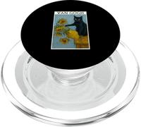 Van Gogh Gato Negro con Girasoles Gato Divertido PopSockets PopGrip para MagSafe
