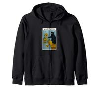 Van Gogh Gato Negro con Girasoles Gato Divertido Sudadera con Capucha