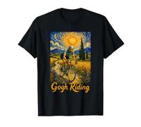 Van Gogh Go Riding Ciclista Parodia Bicicleta De Carretera Ciclismo Divertido Camiseta