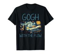 Van Gogh Gogh con Flow Noche Estrellada Historia del Arte Juego de Palabras Humor Camiseta