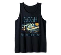 Van Gogh Gogh con Flow Noche Estrellada Historia del Arte Juego de Palabras Humor Camiseta sin Mangas