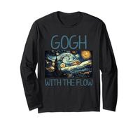 Van Gogh Gogh con Flow Noche Estrellada Historia del Arte Juego de Palabras Humor Manga Larga