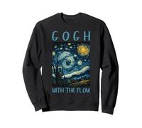 Van Gogh Gogh con Flow Noche Estrellada Historia del Arte Juego de Palabras Humor Sudadera