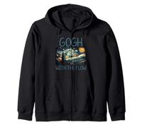 Van Gogh Gogh con Flow Noche Estrellada Historia del Arte Juego de Palabras Humor Sudadera con Capucha