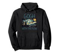 Van Gogh Gogh con Flow Noche Estrellada Historia del Arte Juego de Palabras Humor Sudadera con Capucha