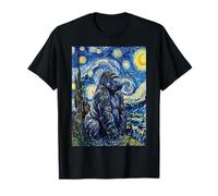 Van Gogh Gorilla Starry Night Style Obra de Arte Camiseta