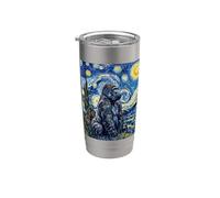 Van Gogh Gorilla Starry Night Style Obra de arte Vaso térmico de acero inoxidable de doble pared