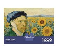 Van Gogh Jigsaw Girasoles Puzzle Mil Piezas Papel Resistente - para Jóvenes Adultos Mejora Concentración Entretenimiento Premium 52x38cm/1000pcs