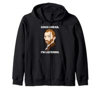 Van Gogh Juego de Palabras Escuchar Historia del Arte Retrato Humor Gogh Ahead Sudadera con Capucha
