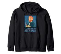 Van Gogh Juego de Palabras Escuchar Historia del Arte Retrato Humor Gogh Ahead Sudadera con Capucha