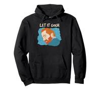Van Gogh Let It Gogh Historia del Arte Juego de Palabras Pintor Humor Retrato Sudadera con Capucha