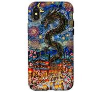 Van Gogh Noche Estrellada Vidriera Año Nuevo Lunar Chino Carcasa para iPhone X/XS