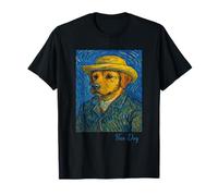 Van Gogh perro amante mascota pintor autorretrato estilo artista Camiseta