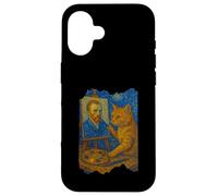 Van Gogh - Pintura artística divertida para amantes de los gatos, arte estrellado Carcasa para iPhone 16