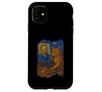 Van Gogh - Pintura artística divertida para amantes de los gatos, arte estrellado Carcasa para iPhone 11
