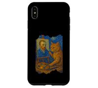 Van Gogh - Pintura artística divertida para amantes de los gatos, arte estrellado Carcasa para iPhone XS Max