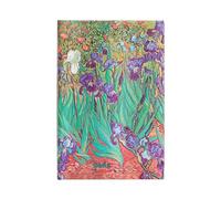 Van Gogh’s Irises Mini 12-month Horizontal Hardback Dayplanner 2025 (Elastic Band Closure): tydzień na dwóch stronach, zamykany na gumkę, papier 100 gsm