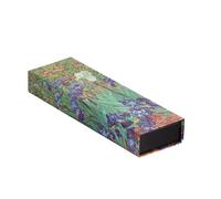 Paperblanks Estuche para lápices Van Gogh’s Irises – cierre envolvente, cubierta impresa decorativa
