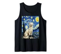 Van Gogh Starry Night Ermine Comadreja Arte Pintura Camiseta sin Mangas