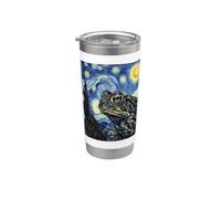 Van Gogh Starry Night Frog Sapo Arte Anfibio Vaso térmico de acero inoxidable de doble pared