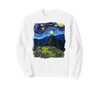 Van Gogh Starry Night Machu Pichu Inca City Peru Travel Sudadera