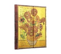 Van Gogh Sunflowers (Embellished Manuscripts Collection) Ultra Lined Hardcover Journal (Elastic Band Closure)