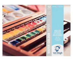 Van Gogh Watercolour Paper Block, 140 libras, papel blanco, 12 hojas, 9,4 x 12,6 pulgadas