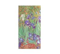 Van Gogh's Irises Slim Lined Hardcover Journal: Hardcover, 85 gsm, ribbon marker, memento pouch, elastic closure, book edge printing