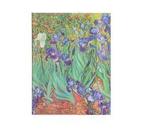 Paperblanks Cuaderno tapa dura Van Gogh Irises – 120 gsm, marcapáginas, cierre elástico