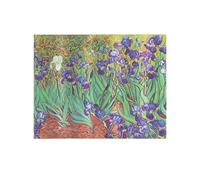 Van Gogh's Irises Unlined Guest Book: Hardcover, 120 gsm, ribbon marker, memento pouch, no closure, book edge printing
