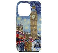 Van Goghs Londres BigBen Noche Invierno Autobuses Óleo Arte Carcasa para iPhone 13 Pro