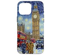 Van Goghs Londres BigBen Noche Invierno Autobuses Óleo Arte Carcasa para iPhone 16 Pro MAX