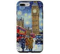 Van Goghs Londres BigBen Noche Invierno Autobuses Óleo Arte Carcasa para iPhone 7 Plus/8 Plus