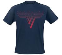 Van Halen Classic Red Logo Hombre Camiseta Azul Marino XXL 100% algodón Regular