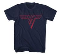 Van Halen Classic Red Logo oficial Camiseta para hombre (Large)