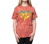 Van Halen Jagged Logo Wash T-Shirt Red Camiseta, XL Unisex Adulto