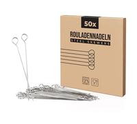 Van Henry® Agujas para rouladenspieße de acero inoxidable, 11 cm, paquete de 50 unidades
