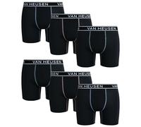 Van Heusen Calzoncillos tipo bóxer para hombre, paquete de 6 unidades, suaves, elásticos, con control de humedad, con bolsa de contorno, entrepierna de 6 pulgadas, Negro, Medium