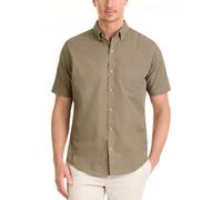 Van Heusen Camisa de Manga Corta sin Arrugas para Hombre - Beige - Large