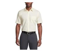 Van Heusen Camisa de vestir de manga corta para hombre, corte recto, popelina lisa, glaseado de limón, 15" Neck