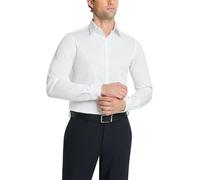 Van Heusen Camisa de Vestir elástica Ajustada con Cuello Flexible para Hombre, Blanco, 47 cm Cuello 81 cm- 84 cm Manga