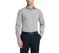 Van Heusen - Camisa de Vestir Entallada para Hombre (Popelina), Color Liso, Piedra Gris, 14.5" Neck 34"-35" Sleeve