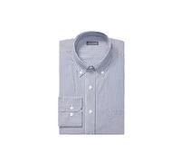 Van Heusen - Camisa de Vestir para Hombre, Corte Normal, Estampado a Rayas, océano, Large