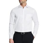 Van Heusen Dress Shirt Regular Fit Flex Collar Stretch Solid Camisa Esmoquin, Blanco, 44 cm Cuello 91/94 cm Manga (XL) Hombres