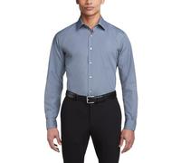 Van Heusen - Camisa de vestir para hombre (popelina), color liso - Gris - 44 cm cuello 86/ 89 cm manga (XL)