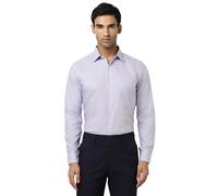 Van Heusen - Camisa de vestir para hombre (popelina), color liso - Morado - 47 cm cuello 86/ 89 cm manga (XXL)