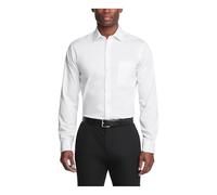 Van Heusen Dress Shirt Regular Fit Ultra Wrinkle Free Flex Collar Stretch Solid Camisa de Vestir, Blanco, 43 cm-44 cm Cuello 86 cm-89 cm Manga para Hombre